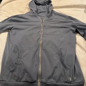 Vuori Men's Blue Zip-Up Sweater